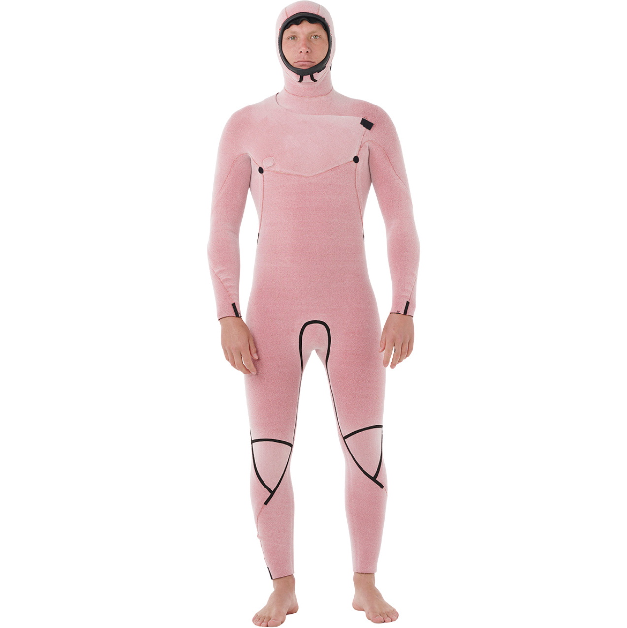 2026 Rip Curl Mens F-Bomb Fusion 4/3mm Chest Zip Hooded Wetsuit 174MFS - Black